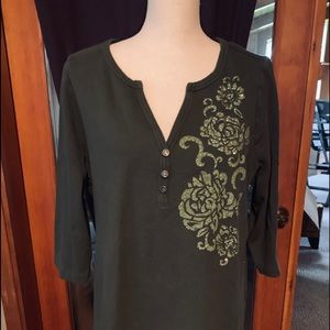 3/4 leave dressy:casual top